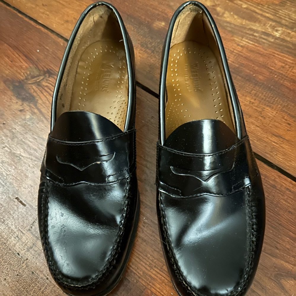 Men's Black weejun bass Leather Loafers size 9.5